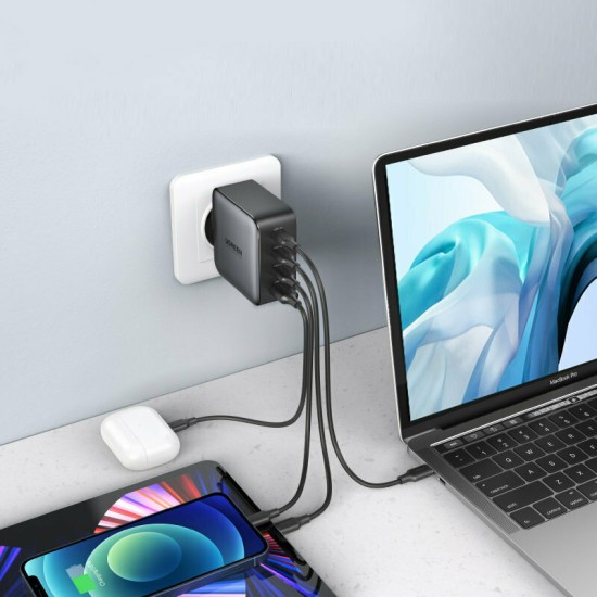 Ugreen Φορτιστής Χωρίς Καλώδιο με Θύρα USB-A και 3 Θύρες USB-C 100W Power Delivery / Quick Charge 4+ Μαύρος (CD226) Ugreen Φορτιστής Χωρίς Καλώδιο με Θύρα USB-A και 3 Θύρες USB-C 100W Power Delivery / Quick Charge 4+ Μαύρος (CD226)