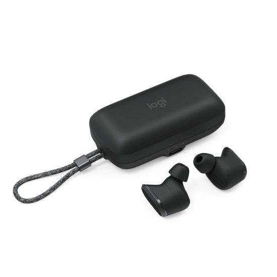 Logitech Earbuds Zone True Wireless Bluetooth Handsfree Ακουστικά με Αντοχή στον Ιδρώτα και Θήκη Φόρτισης Graphite Logitech Earbuds Zone True Wireless Bluetooth Handsfree Ακουστικά με Αντοχή στον Ιδρώτα και Θήκη Φόρτισης Graphite