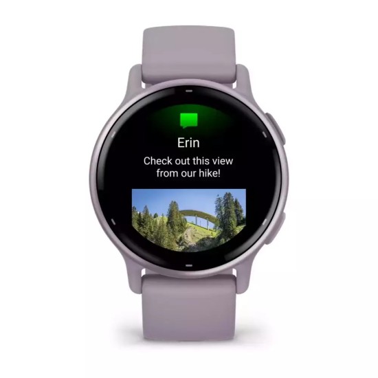 Garmin Vivoactive 5 Aluminium 42mm Αδιάβροχο Smartwatch με Παλμογράφο (Orchid)