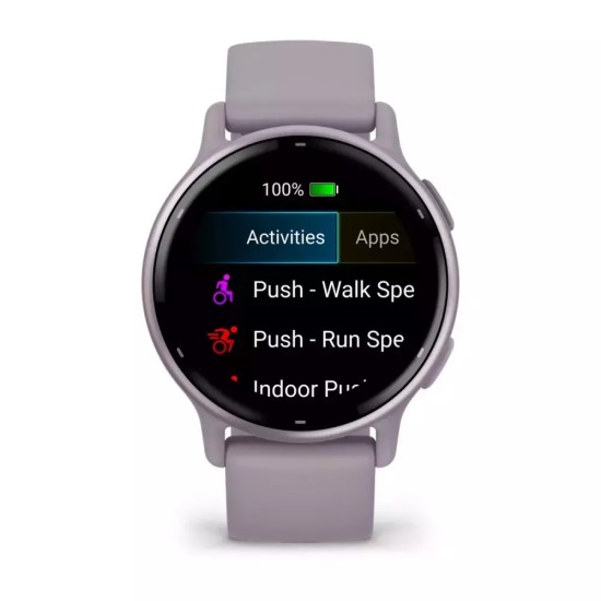 Garmin Vivoactive 5 Aluminium 42mm Αδιάβροχο Smartwatch με Παλμογράφο (Orchid)