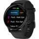 Garmin Venu 3 Stainless Steel 45mm Αδιάβροχο Smartwatch με Παλμογράφο (Slate Bezel With Black Silicone Band)