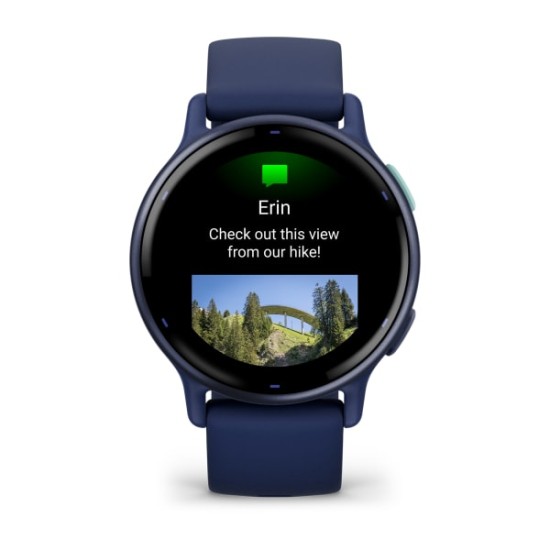Garmin Vivoactive 5 Aluminium 42mm Αδιάβροχο Smartwatch με Παλμογράφο (Royal Blue)