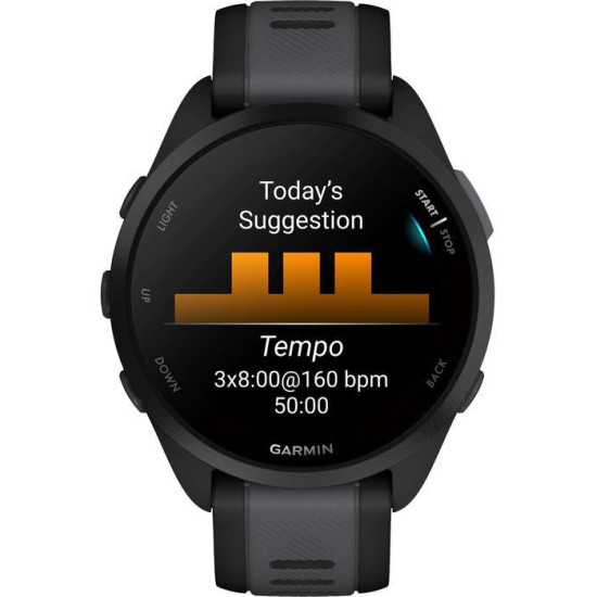 Garmin Forerunner 165 43mm Αδιάβροχο Smartwatch με Παλμογράφο (Black/Slate Gray) Garmin Forerunner 165 43mm Αδιάβροχο Smartwatch με Παλμογράφο (Black/Slate Gray)