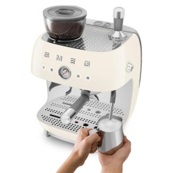 Smeg Αυτόματη Μηχανή Espresso 1650W Πίεσης 20bar με Μύλο Άλεσης Μπεζ EGF03CREU