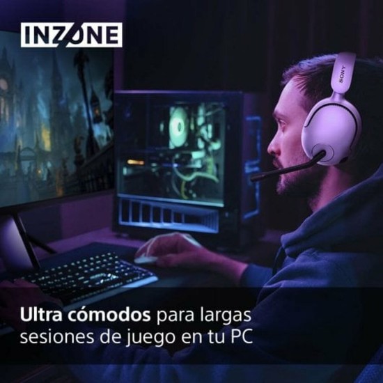 Sony Inzone H5 Ασύρματο Over Ear Gaming Headset με σύνδεση 3.5mm / USB Λευκό