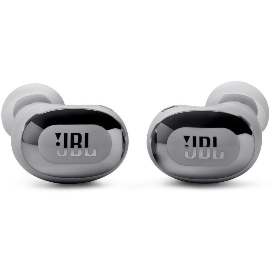 JBL Live Buds 3 Bluetooth Handsfree Ακουστικά με Αντοχή στον Ιδρώτα και Θήκη Φόρτισης Ασημί