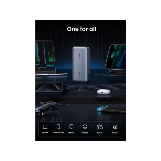 Ugreen PB205 Power Bank 25000mAh 145W με Θύρα USB-A και 2 Θύρες USB-C Power Delivery / Quick Charge 3.0 Γκρι