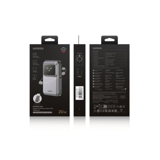 Ugreen PB572 MagSafe Power Bank 10000mAh 20W Power Delivery Γκρι