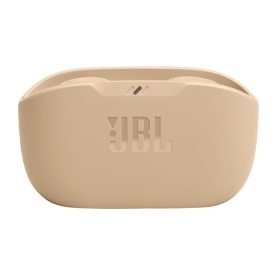 JBL Wave Buds Bluetooth Handsfree Ακουστικά με Αντοχή στον Ιδρώτα και Θήκη Φόρτισης Beige