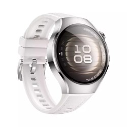 Huawei Watch 5 Stainless Steel 42mm Αδιάβροχο με eSIM και Παλμογράφο (Λευκό)