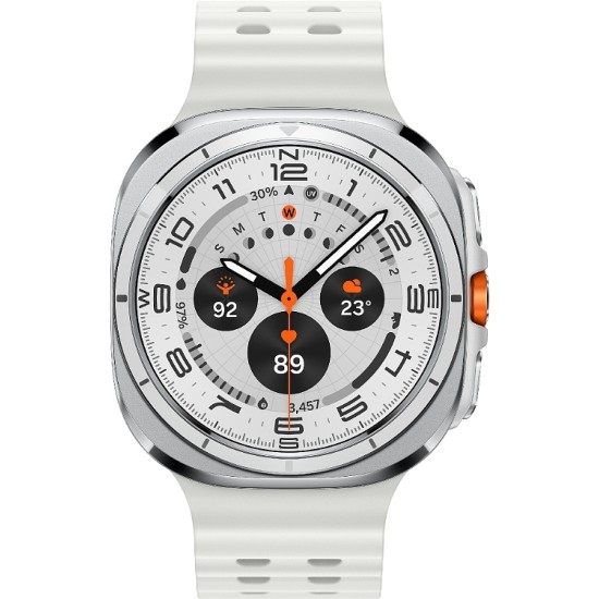 Samsung Galaxy Watch Ultra (2025) Titanium 47mm Αδιάβροχο με eSIM και Παλμογράφο (Λευκό)