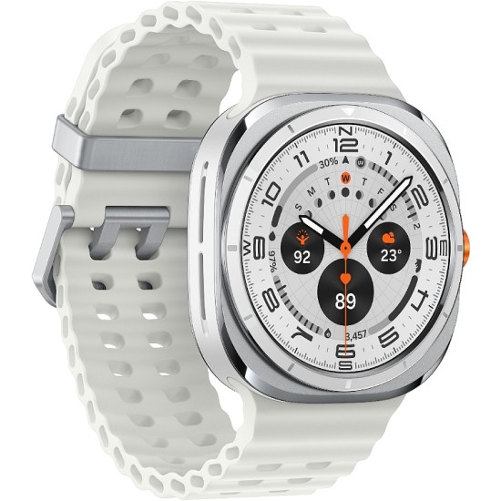 Samsung Galaxy Watch Ultra (2025) Titanium 47mm Αδιάβροχο με eSIM και Παλμογράφο (Λευκό)