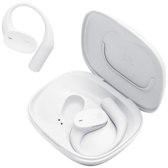 JBL Sense Lite Open Ear Bluetooth Handsfree Ακουστικά με Αντοχή στον Ιδρώτα και Θήκη Φόρτισης Λευκά