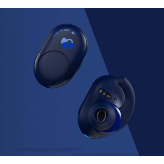 Skullcandy Push In-ear Bluetooth Handsfree Ακουστικά με Αντοχή στον Ιδρώτα και Θήκη Φόρτισης Μπλε