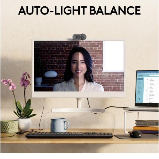 Logitech Brio 100 Web Camera Full HD 1080p Λευκή 960-001617