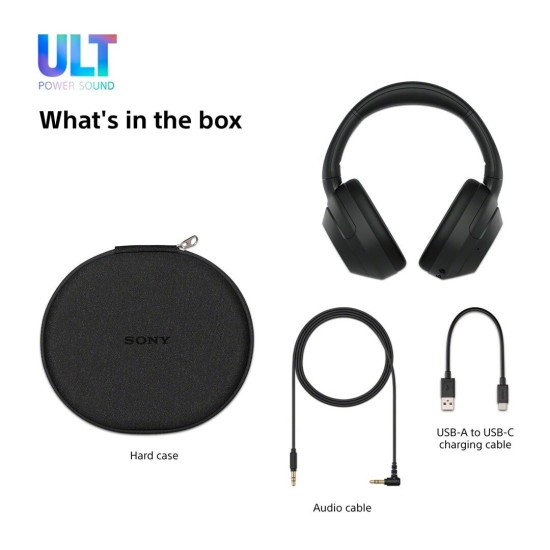 Sony ULT WEAR Ασύρματα / Ενσύρματα Over Ear Ακουστικά με 30 ώρες Λειτουργίας και Quick Charge Λευκά