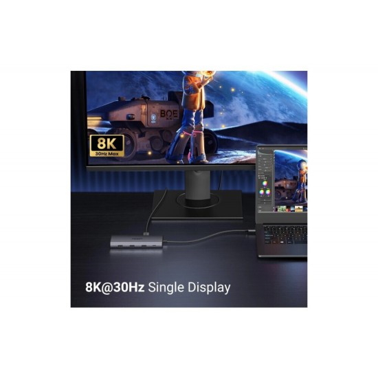 Ugreen Revodok Pro 210 USB-C Docking Station με HDMI 4K PD Ethernet Γκρι Ugreen Revodok Pro 210 USB-C Docking Station με HDMI 4K PD Ethernet Γκρι