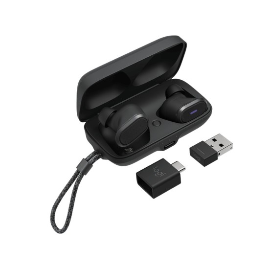 Logitech Earbuds Zone True Wireless Bluetooth Handsfree Ακουστικά με Αντοχή στον Ιδρώτα και Θήκη Φόρτισης Graphite Logitech Earbuds Zone True Wireless Bluetooth Handsfree Ακουστικά με Αντοχή στον Ιδρώτα και Θήκη Φόρτισης Graphite