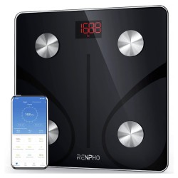 Renpho Smart Ζυγαριά 180kg με Λιπομετρητή & Bluetooth Μαύρη CS20M