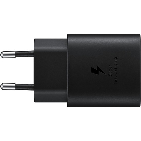 Samsung Φορτιστής με Θύρα USB-C και Καλώδιο USB-C - USB-C 25W Power Delivery Μαύρος (EP-TA800X Bulk)