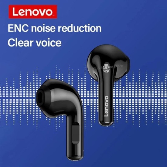 Lenovo LP12 Earbud Bluetooth Handsfree Ακουστικά με Θήκη Φόρτισης Λευκά