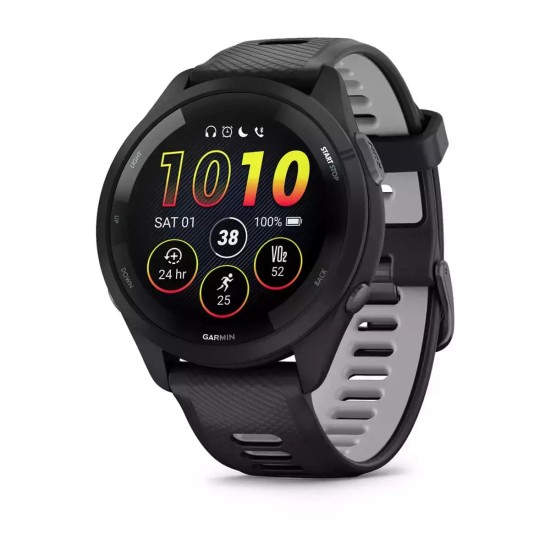 Garmin Forerunner 265 46mm Αδιάβροχο Smartwatch με Παλμογράφο (Black/Powder Gray) Garmin Forerunner 265 46mm Αδιάβροχο Smartwatch με Παλμογράφο (Black/Powder Gray)