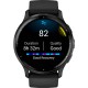 Garmin Venu 3 Stainless Steel 45mm Αδιάβροχο Smartwatch με Παλμογράφο (Slate Bezel With Black Silicone Band)