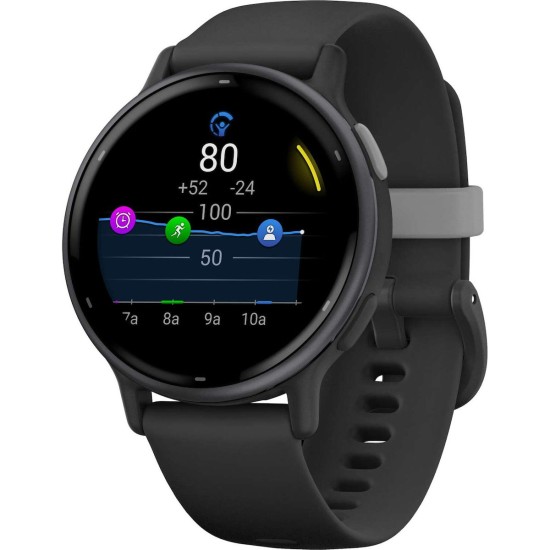 Garmin Vivoactive 5 Aluminium 42mm Αδιάβροχο Smartwatch με Παλμογράφο (Slate Bezel With Black Silicone Band) Garmin Vivoactive 5 Aluminium 42mm Αδιάβροχο Smartwatch με Παλμογράφο (Slate Bezel With Black Silicone Band)