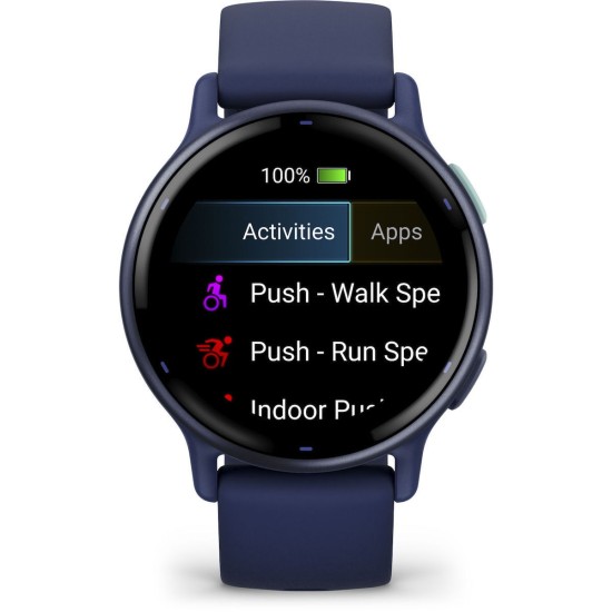Garmin Vivoactive 5 Aluminium 42mm Αδιάβροχο Smartwatch με Παλμογράφο (Royal Blue)
