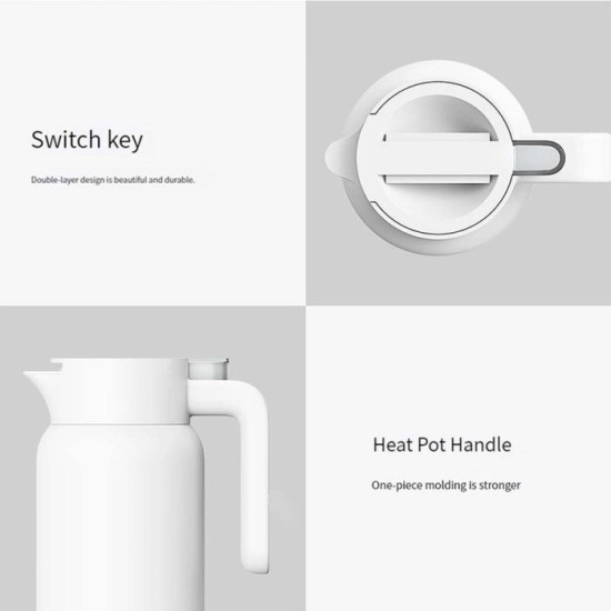 Xiaomi Μπουκάλι Θερμός Ανοξείδωτο 1.8lt Λευκό με Λαβή BHR9049GL