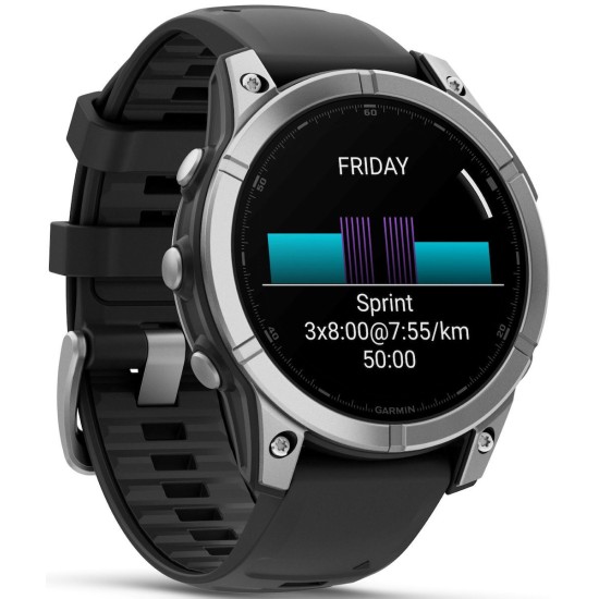 Garmin Fenix E Stainless Steel 47mm Αδιάβροχο Smartwatch με Παλμογράφο (Μαύρο) Garmin Fenix E Stainless Steel 47mm Αδιάβροχο Smartwatch με Παλμογράφο (Μαύρο)