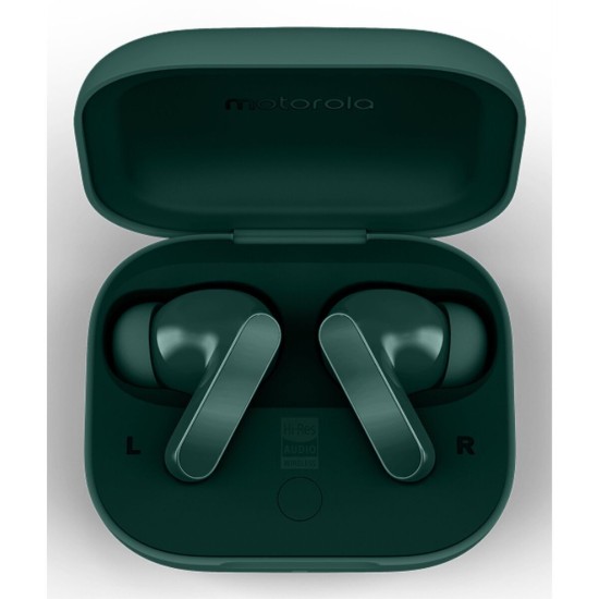 Motorola Moto Buds BASS Bluetooth Handsfree Ακουστικά με Αντοχή στον Ιδρώτα και Θήκη Φόρτισης Pantone Posy Green