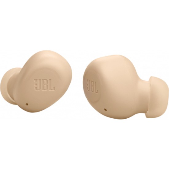 JBL Wave Buds Bluetooth Handsfree Ακουστικά με Αντοχή στον Ιδρώτα και Θήκη Φόρτισης Beige