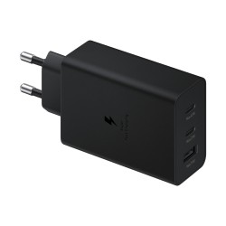 Samsung Φορτιστής Χωρίς Καλώδιο με Θύρα USB-A και 2 Θύρες USB-C 65W Power Delivery Μαύρος (Fast)