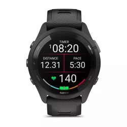 Garmin Forerunner 265 46mm Αδιάβροχο Smartwatch με Παλμογράφο (Black/Powder Gray)