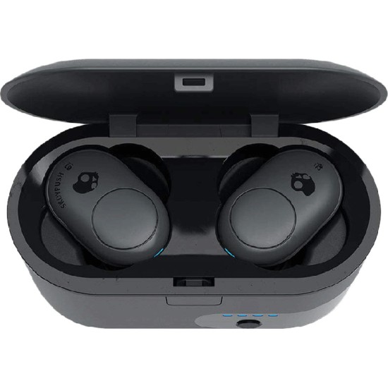 Skullcandy Push In-ear Bluetooth Handsfree Ακουστικά με Αντοχή στον Ιδρώτα και Θήκη Φόρτισης Γκρι