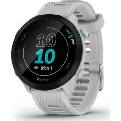 Garmin Forerunner 55 42mm Αδιάβροχο Smartwatch με Παλμογράφο (White)