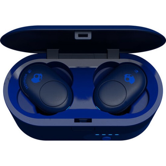 Skullcandy Push In-ear Bluetooth Handsfree Ακουστικά με Αντοχή στον Ιδρώτα και Θήκη Φόρτισης Μπλε
