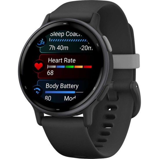 Garmin Vivoactive 5 Aluminium 42mm Αδιάβροχο Smartwatch με Παλμογράφο (Slate Bezel With Black Silicone Band) Garmin Vivoactive 5 Aluminium 42mm Αδιάβροχο Smartwatch με Παλμογράφο (Slate Bezel With Black Silicone Band)