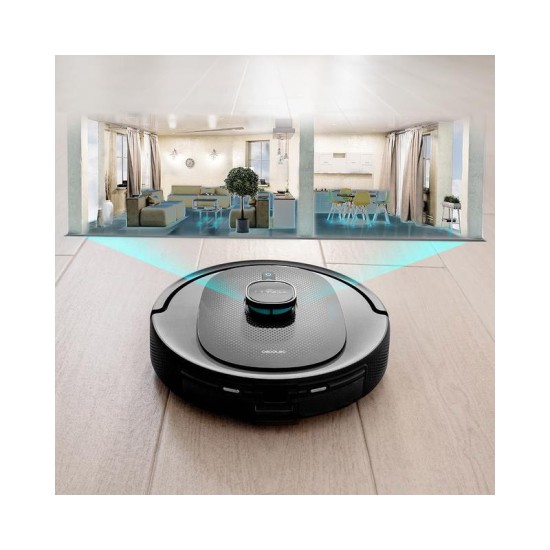Cecotec Conga 8290 Immortal Ultra Power Home X-Treme Σκούπα Ρομπότ για Σκούπισμα & Σφουγγάρισμα με Χαρτογράφηση και Wi-Fi Μαύρη