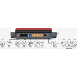 AVM FRITZ!Box 7590 AX v1 Ασύρματο VDSL2 Modem Router Wi‑Fi 6 με 4 Θύρες Gigabit