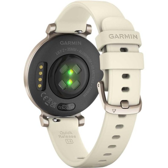 Garmin Lily 2 Aluminium 35mm Αδιάβροχο Smartwatch με Παλμογράφο (Cream Gold / Coconut) Garmin Lily 2 Aluminium 35mm Αδιάβροχο Smartwatch με Παλμογράφο (Cream Gold / Coconut)