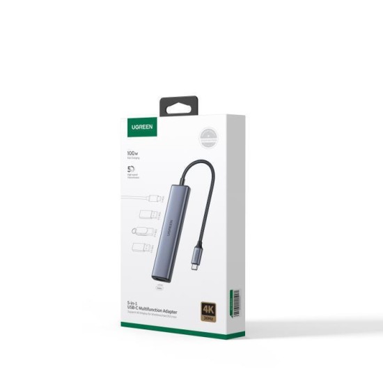 Ugreen Hub 5 Θυρών USB 3.0 με σύνδεση USB-C Ασημί 15495
