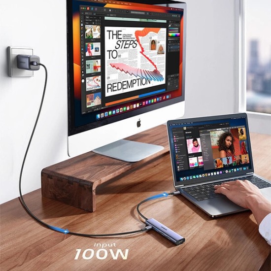 Ugreen Hub 5 Θυρών USB 3.0 με σύνδεση USB-C Ασημί 15495