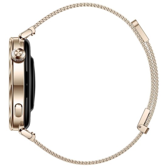Huawei Watch GT 5 41mm Αδιάβροχο με Παλμογράφο (Gold Milanese Strap)