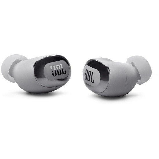JBL Live Buds 3 Bluetooth Handsfree Ακουστικά με Αντοχή στον Ιδρώτα και Θήκη Φόρτισης Ασημί