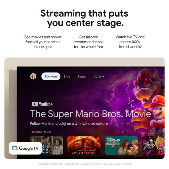 Google Media Player Google Tv Streamer 4k Bluetooth Wi-fi Android Tv 32 Gb Voice Control Remote White