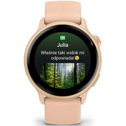 Garmin Vivoactive 6 Aluminium 42mm Αδιάβροχο Smartwatch με Παλμογράφο (Pink Dawn)