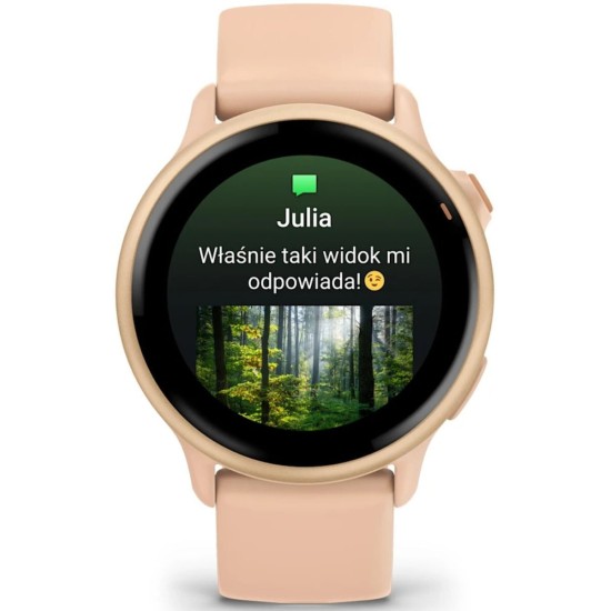 Garmin Vivoactive 6 Aluminium 42mm Αδιάβροχο Smartwatch με Παλμογράφο (Pink Dawn)