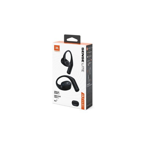 JBL Sense Lite Open Ear Bluetooth Handsfree Ακουστικά με Αντοχή στον Ιδρώτα και Θήκη Φόρτισης Μαύρα